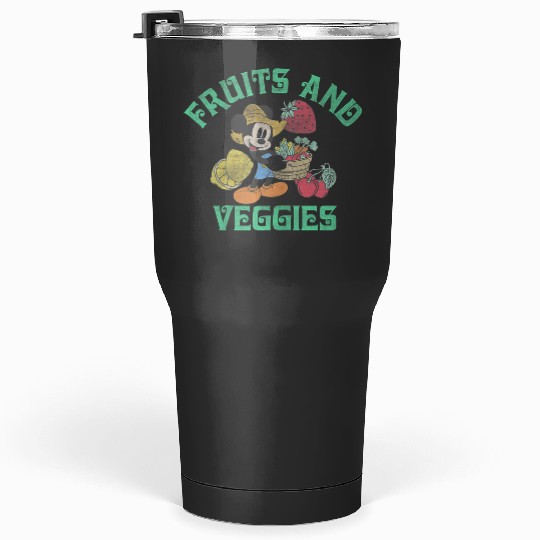 Disneyss Mickey Mouse Fruits Veggies Basket Farmer Tumblers 30 oz