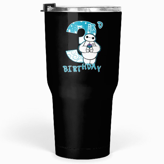 Disney Big Hero 6 Baymax 3rd Birthday Cupcake Portrait Tumblers 30 oz
