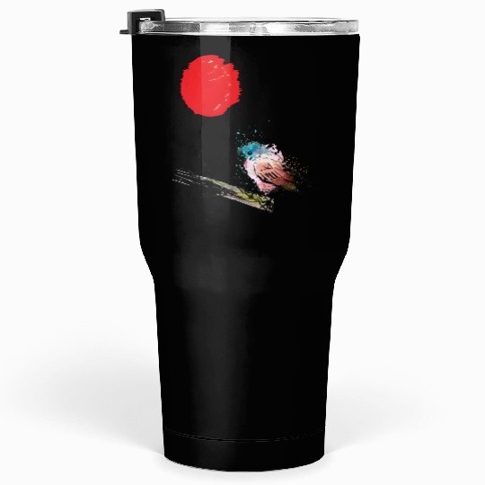 Murakami Birds Red Moon Japenese Tumblers 30 Oz
