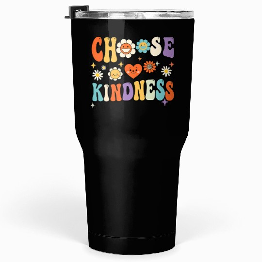Retro Vintage Choose Kindness Lover Spiritual Tumblers 30 Oz