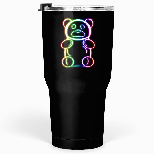 Neon Rainbow Gummy Bear Tumblers 30 Oz