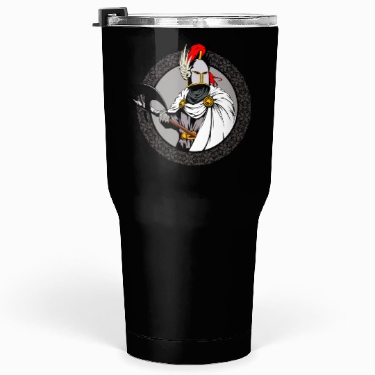 ancient warrior Sparta ax helmet raincoat pattern Tumblers 30 Oz