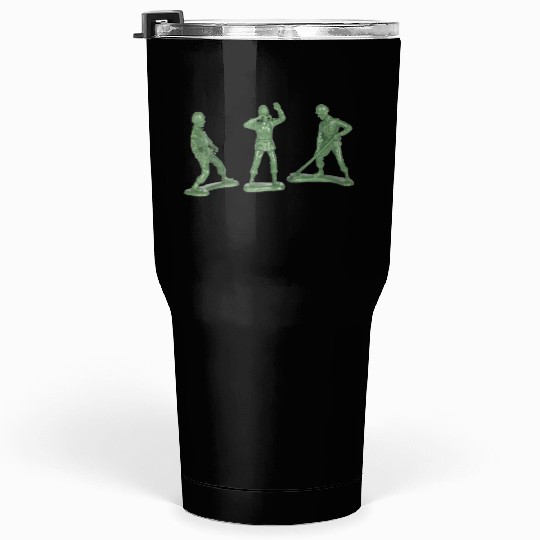 3 GREEN ARMY MEN Tumblers 30 Oz