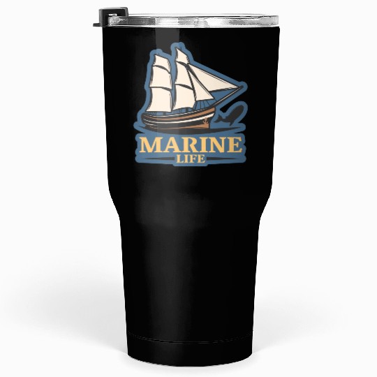 marine life logo Tumblers 30 Oz