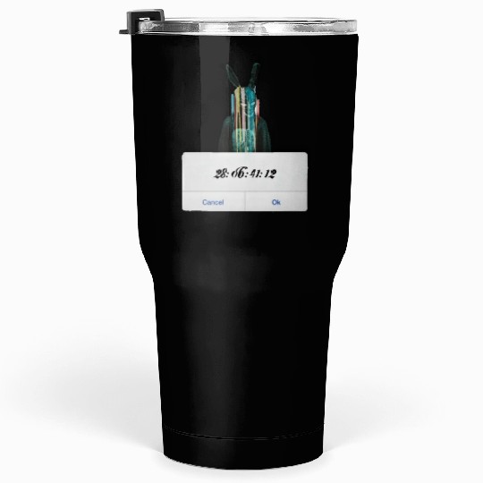 DONNIE DARKO COUNT DOWN TIME ALERT WITH BUNNY MAN Tumblers 30 Oz