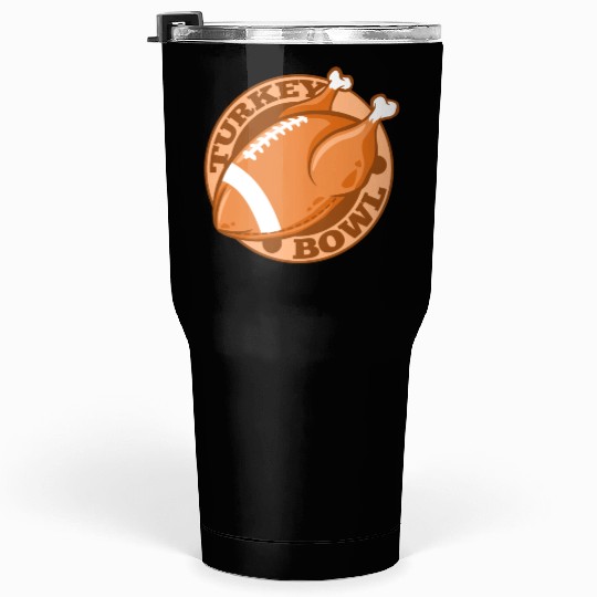 Turkey Bowl American Football Thanksgiving Tumblers 30 Oz