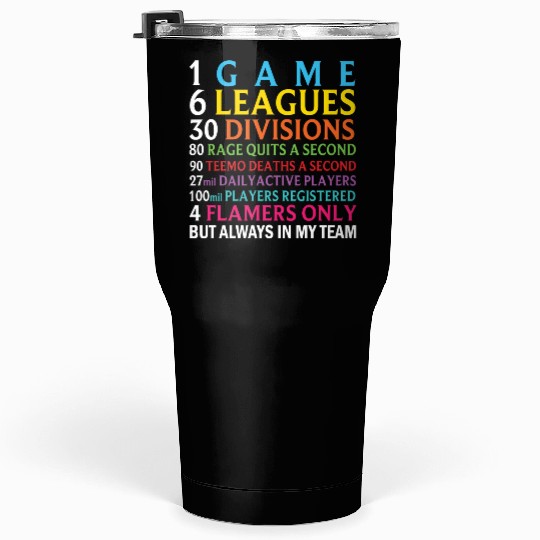 League of Legends troll rage quit and flamers Tumblers 30 Oz