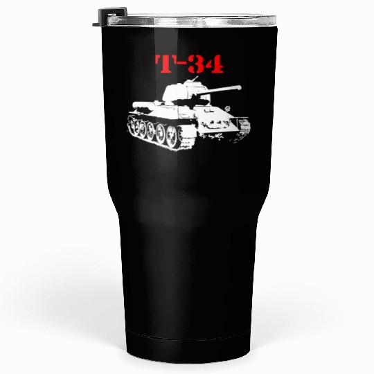 T 34 Soviet Russin World War II Tank Tumblers 30 Oz