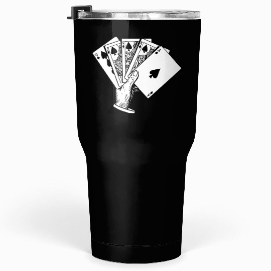 Royal Flush Vintage Illustration Tumblers 30 Oz