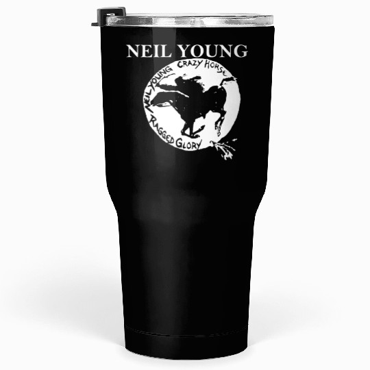 Neil Young Crazy Horse Unisex Retro Rock Horse Tumblers 30 Oz