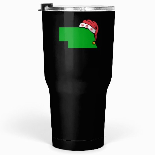 Nebraska Christmas Cute Christmas Gift Green US State Tumblers 30 Oz