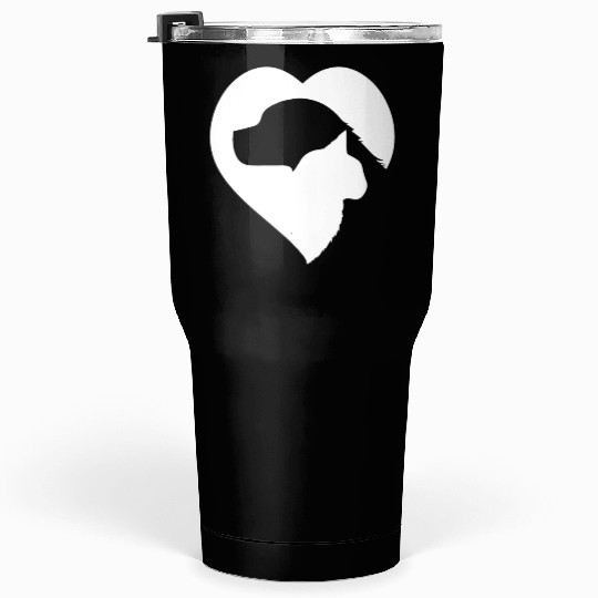 Cat Dog Heart, Resque Dog and Cat, Animal Lovers Tumblers 30 Oz