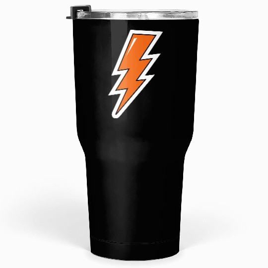 Lightning Bolt, orange lightning, electric Tumblers 30 Oz