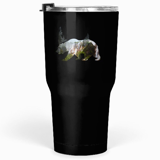Baer grizzly national parc california nature wood Tumblers 30 Oz