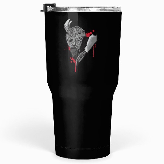 Viking Warrior | Raven Odin Valhalla Valknut Loki Tumblers 30 Oz