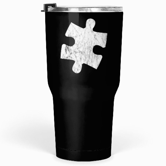 White puzzle piece Tumblers 30 Oz