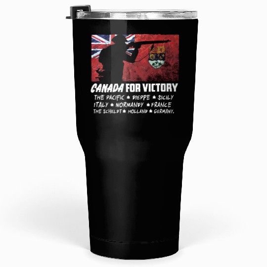 Canadian World War 2 Battles Tumblers 30 Oz