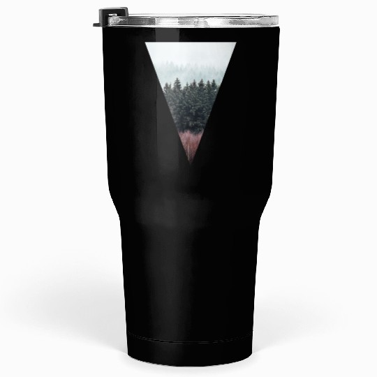 Forest Triangle Shape Photo Tumblers 30 Oz