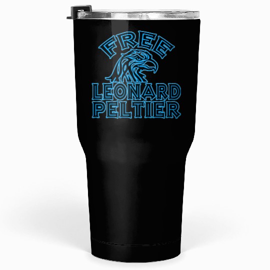 FREE LEONARD PELTIER eagle natives YStone Tumblers 30 Oz