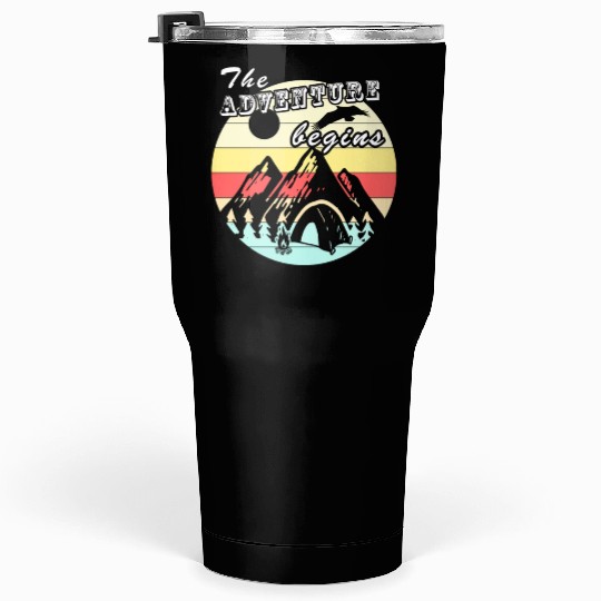 Camping Retro Vintage Adventure Camping Gift Tumblers 30 Oz