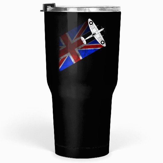 Spitfire UK Flag Mk.1 RAF British WWII Tumblers 30 Oz