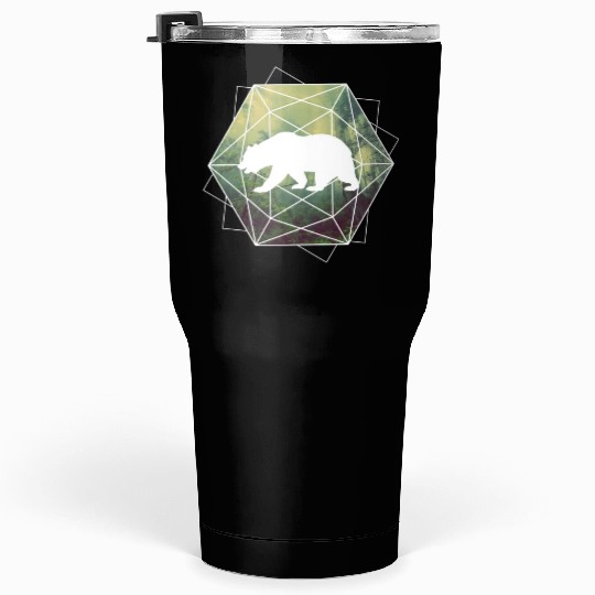 bear nature forest geometry gift Tumblers 30 Oz
