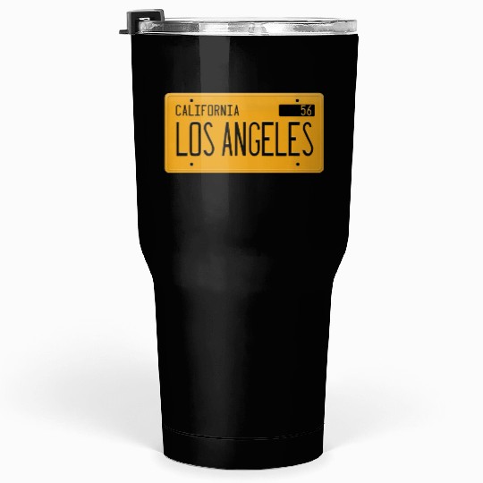 Los Angeles California 1956 yellow license plate Tumblers 30 Oz