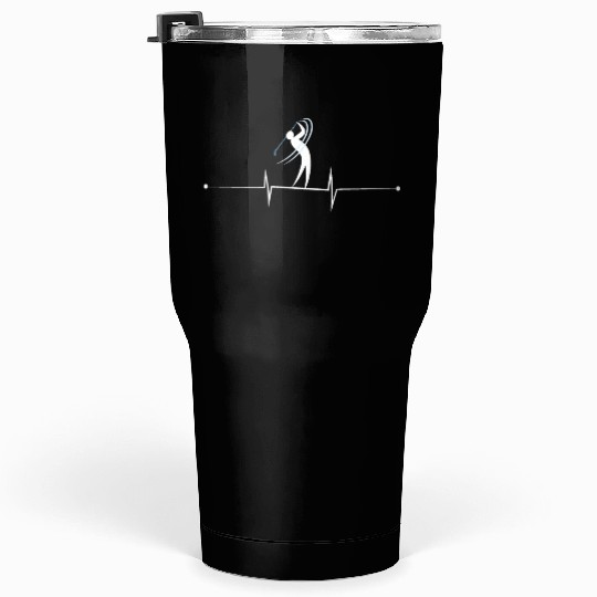Love golf heartbeat Youth Tumblers 30 Oz