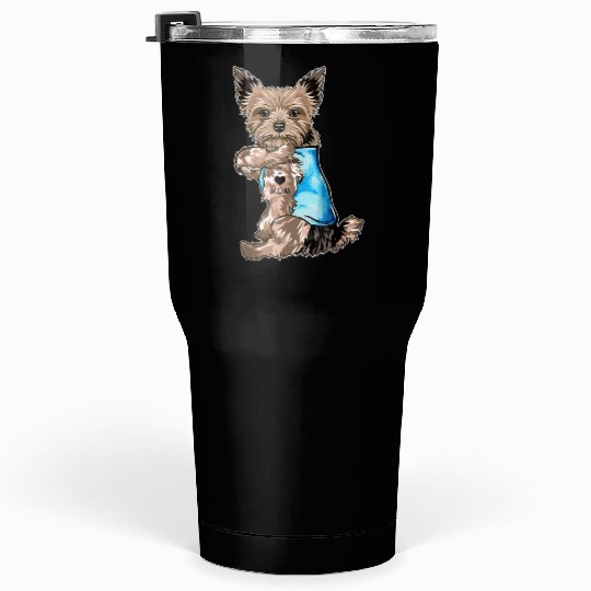 Yorkie Dog Tattoo I Love Mom Mothers Day Gifts T S Tumblers 30 Oz
