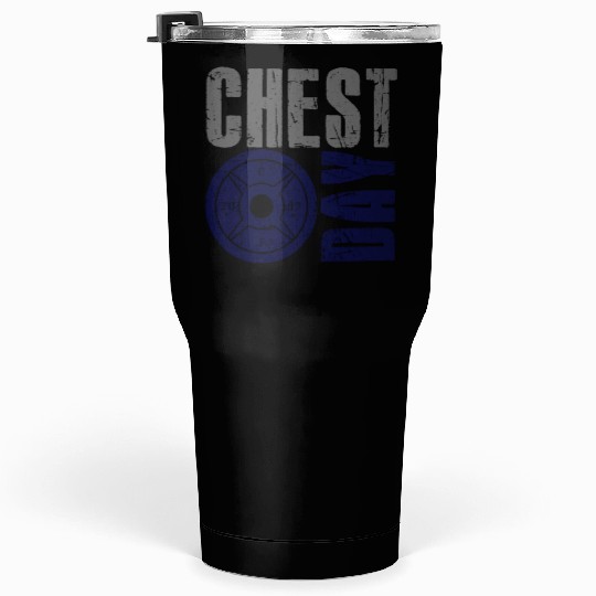 Chest Day Pectoral Exercise Gym Rat Tumblers 30 Oz