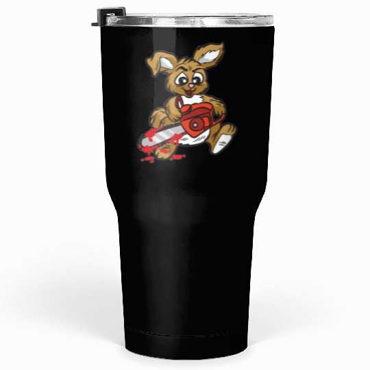 BAD BUNNY WITH CHAINSAW Tumblers 30 Oz