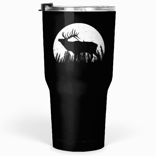 Elk Antlers Forest Moon Tumblers 30 Oz