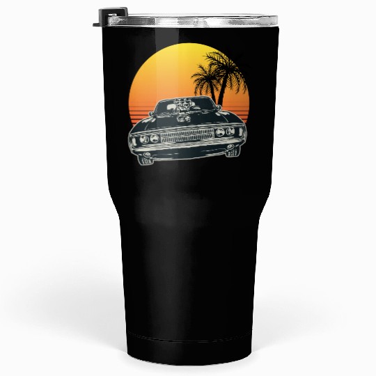 Muscle Car Sunset Tumblers 30 Oz