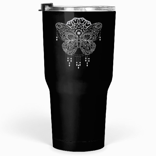 Butterfly Mandala Dream catcher Beads Mandala Tumblers 30 Oz