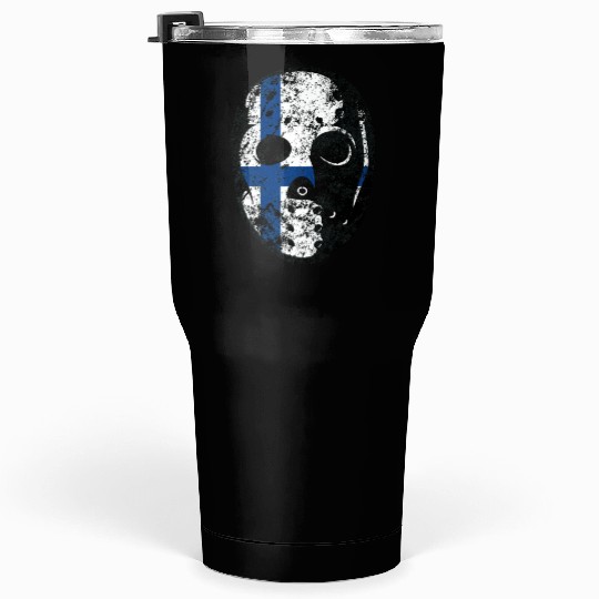 Old School Goalie Mask-Finland Tumblers 30 Oz