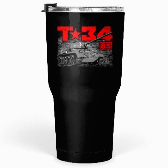 T-34-85 Soviet medium tank Tumblers 30 Oz