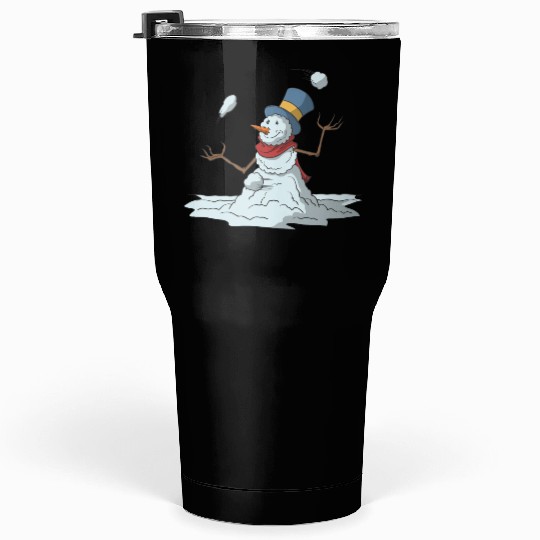 Snowman juggling Tumblers 30 Oz