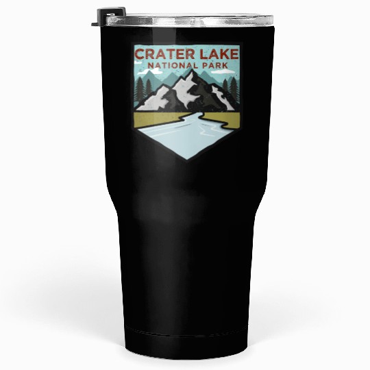 Retro Vintage Crater Lake National Park Gift Tumblers 30 Oz