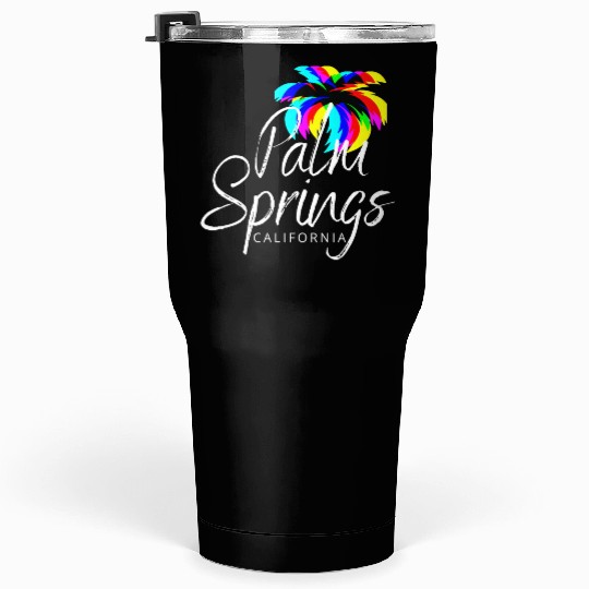 Palm Springs Neon Tree (White) Tumblers 30 Oz