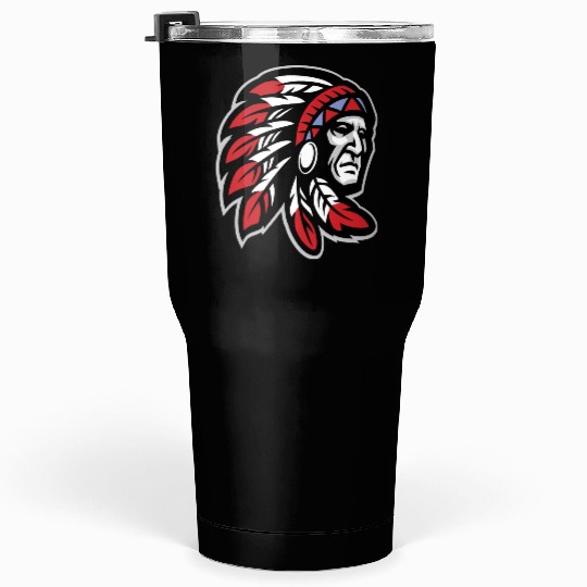 Native American Indian Headdress Tumblers 30 Oz