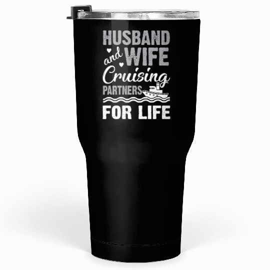 Cruising Partner Couple Cruise Ship Husband Wife Tumblers 30 Oz