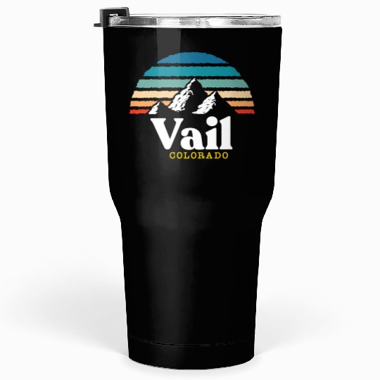 Vail Colorado Usa Ski Resort 1980S Retro Gift Tumblers 30 Oz