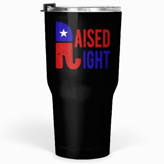 Raised Right Proud Republican Elephant Logo Usa Tumblers 30 Oz