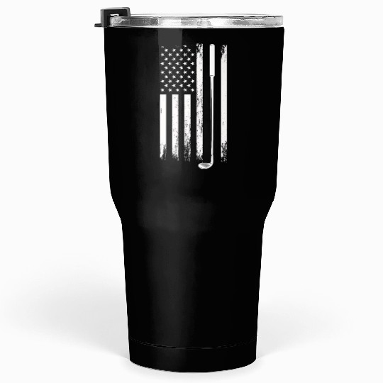 Golf Vintage American Flag Tumblers 30 Oz