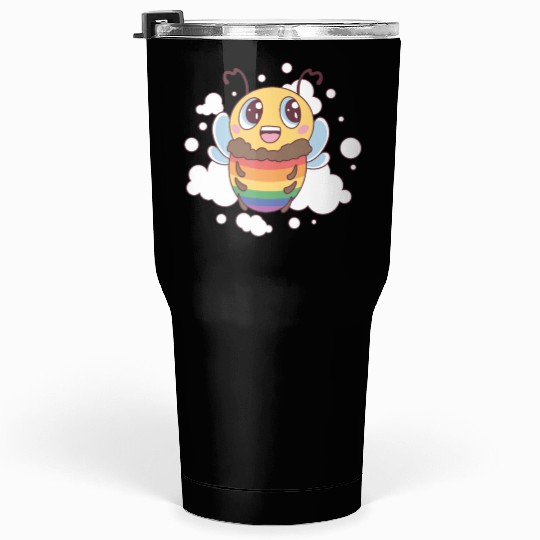 LGBT BEE cute pride rainbow bee Tumblers 30 Oz