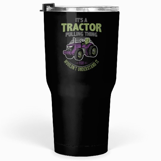tractor pulling, tractor pulling racing, tractors Tumblers 30 Oz