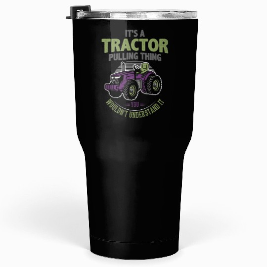 tractor pulling, tractor pulling racing, tractors Tumblers 30 Oz