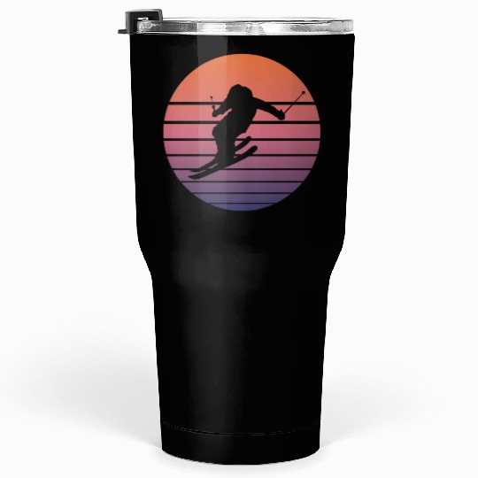 Ski Skier Winter Sports Skiing Retro Gift Tumblers 30 Oz