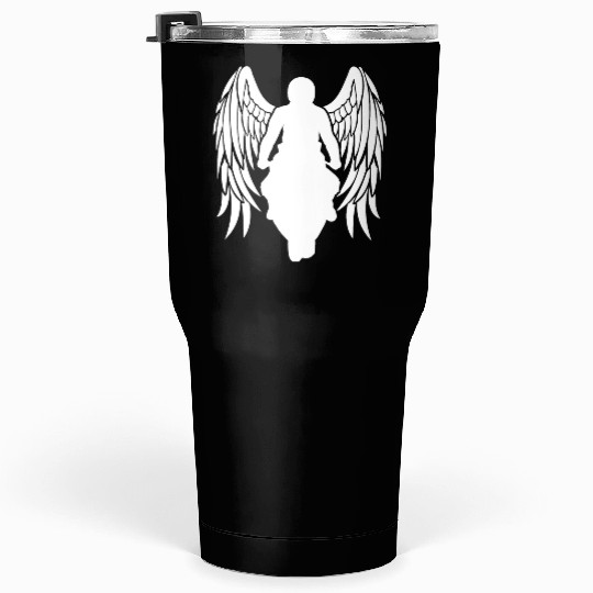 motorcyclist angel wings sportsbike racingbike Tumblers 30 Oz