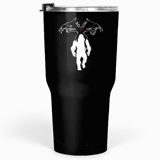 Bigfoot Riding Mothman - Funny Sasquatch Myth Tumblers 30 Oz
